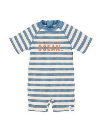 Едноделен костим за капење Ocean Blue Stripes 62/68 - Little Dutch
