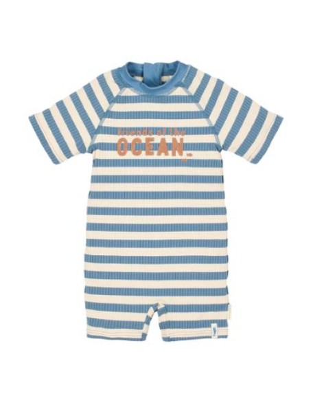 Едноделен костим за капење Ocean Blue Stripes 62/68 - Little Dutch