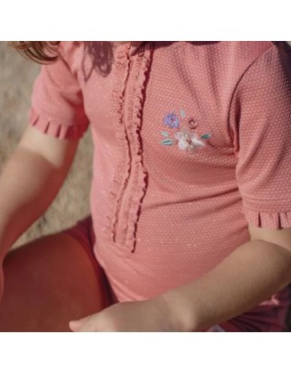 Едноделен костим за капење Dreamy Pink Sparkle 62/68 - Little Dutch