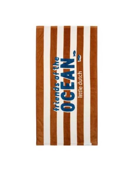 Крпа за плажа - Ocean World Brown Stripe, Little Dutch Крпа за плажа - Ocean World Brown Stripe, Little Dutch