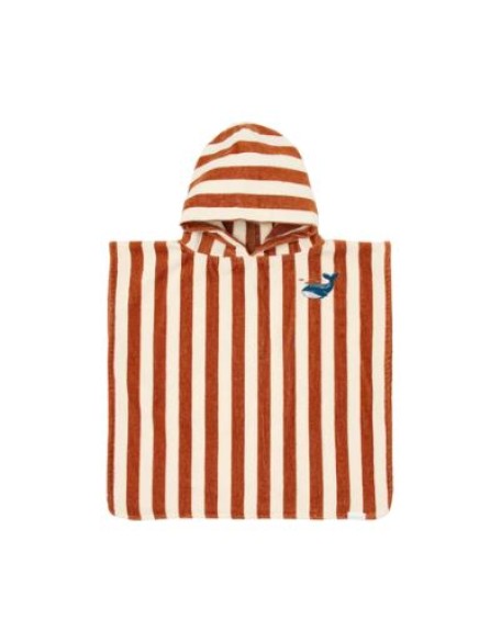 Пончо за плажа - Ocean World Brown Stripe, Little Dutch
