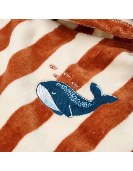 Пончо за плажа - Ocean World Brown Stripe, Little Dutch