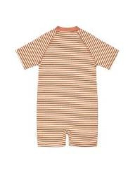Едноделен костим за капење Ocean Brown Stripes 74/80 - Little Dutch