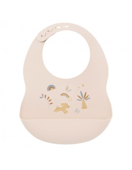 Силиконско лигавче, beige - Nattou Силиконско лигавче, beige - Nattou