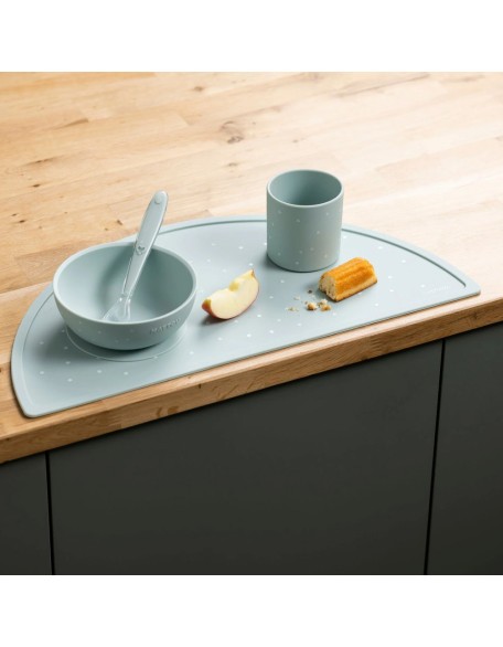 Силиконски сет од 4 дела Green Pattern - Nattou Силиконски сет од 4 дела Green Pattern - Nattou
