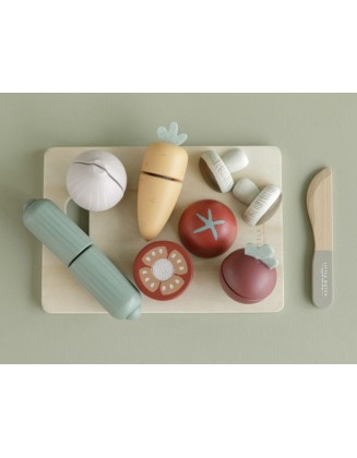Дрвен сет зеленчук за сечење - Little Dutch