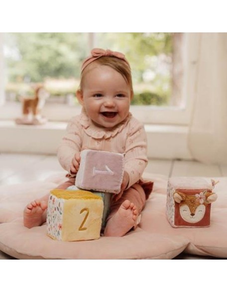 Сет од 4 меки коцки со активности - Fairy Garden, Little Dutch