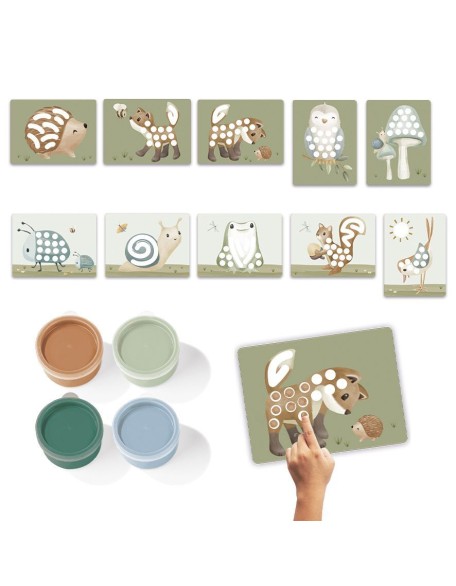 Сет за боење со прсти - Forest Friends, Little Dutch