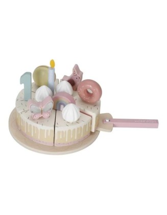 Дрвена торта со додатоци - розе,  Little Dutch