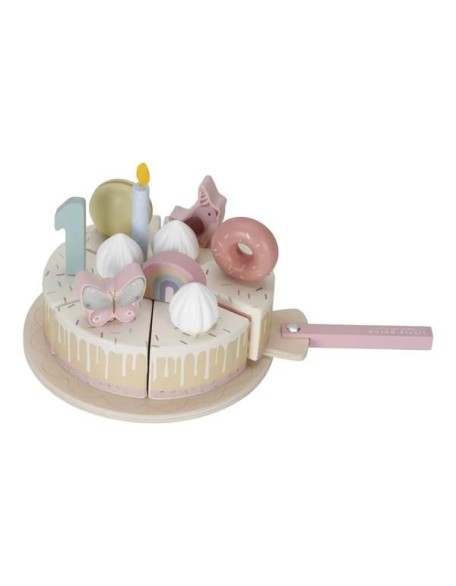 Дрвена торта со додатоци - розе,  Little Dutch