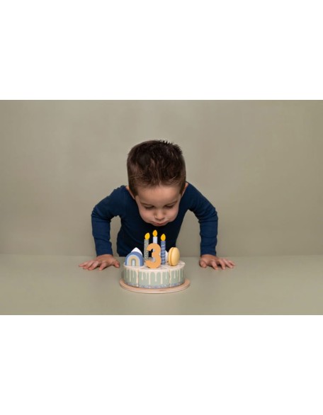 Дрвена торта со додатоци - зелена,  Little Dutch