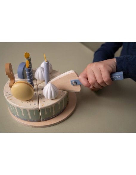 Дрвена торта со додатоци - зелена,  Little Dutch