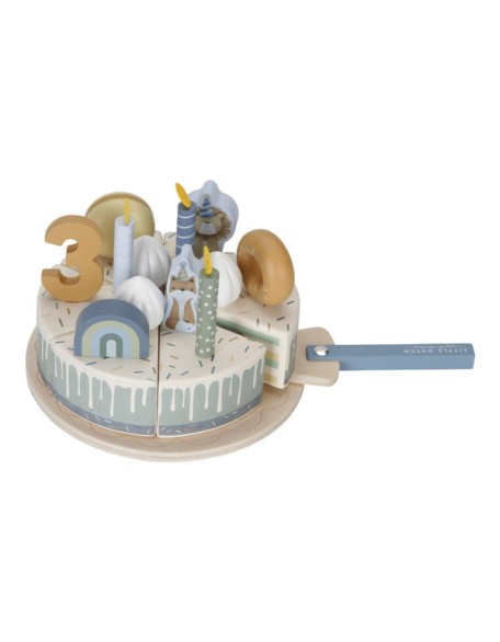 Дрвена торта со додатоци - зелена,  Little Dutch