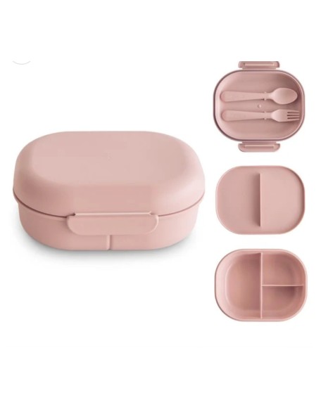 Кутија за храна - Румена (со вклучен прибор), Mushie