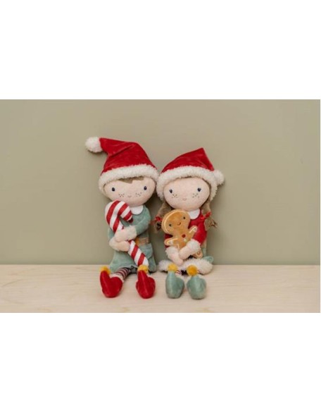 Новогодишна мека кукла Џим - 35 см, Little Dutch