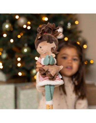 Новогодишна мека кукла Еви - 35 см, Little Dutch