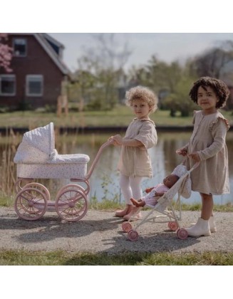 Голема количка за кукли -  Soft Flowers, Little Dutch