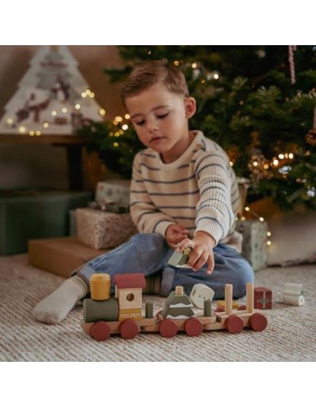 Новогодишен воз сложувалка - Little Dutch