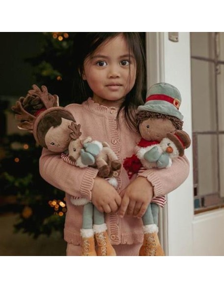 Новогодишна мека кукла Џејк - 35 см, Little Dutch