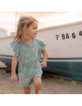 Ромпер Ocean Treasures Surf Blue 86/92 - Little Dutch