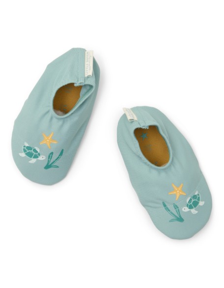 Чевли за плажа Green Seashells and Stripes - Little Dutch