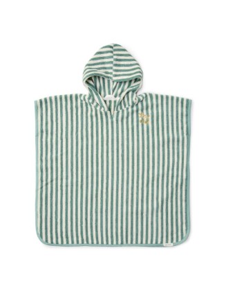 Пончо за плажа - Green Seashells and Stripes, Little Dutch