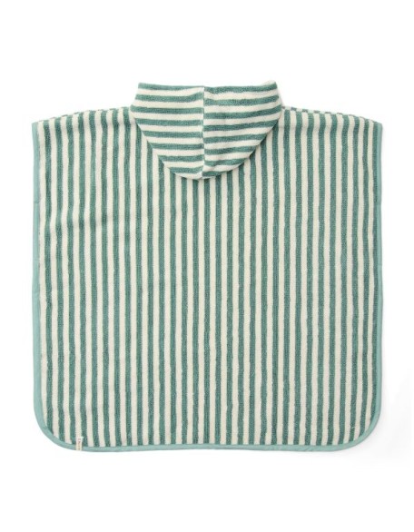 Пончо за плажа - Green Seashells and Stripes, Little Dutch