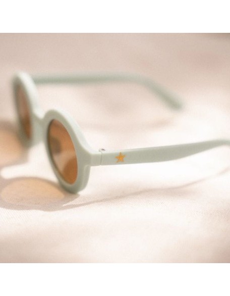 Детски очила за сонце - Round Sea Green, Little Dutch