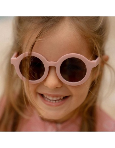 Детски очила за сонце - Round Light Pink, Little Dutch