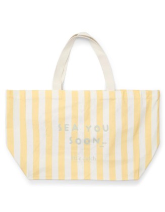 Торба за плажа Yellow Stripes - Little Dutch
