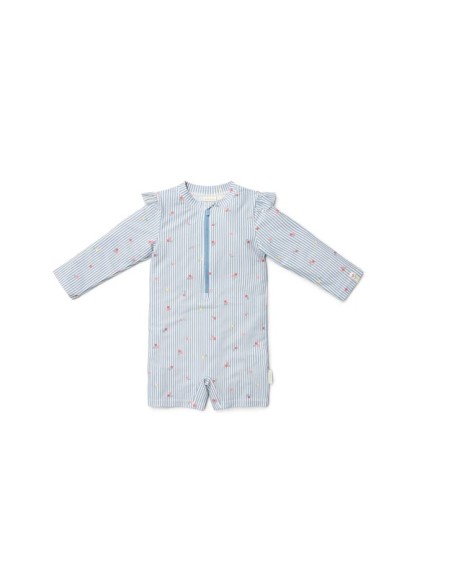 Едноделен костим за капење Blue Sunny Flowers 62/68 - Little Dutch