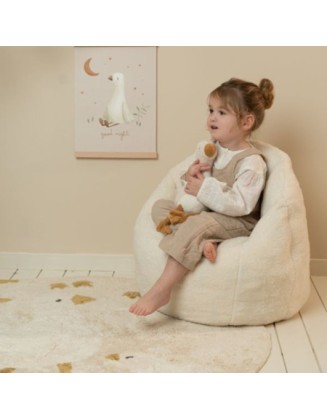 Детскa фотеља -  Teddy white, Little Dutch