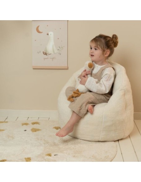 Детскa фотеља -  Teddy white, Little Dutch