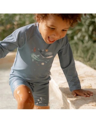 Маица за капење со долги ракави Sea Life 74/80 - Little Dutch