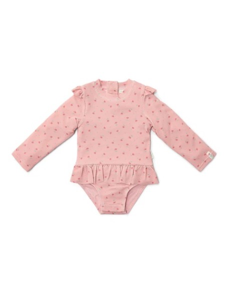 Едноделен костим за капење Light pink Sunny Flowers 74/80 - Little Dutch