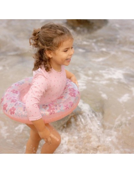 Едноделен костим за капење Light pink Sunny Flowers 74/80 - Little Dutch