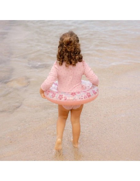 Едноделен костим за капење Light pink Sunny Flowers 74/80 - Little Dutch