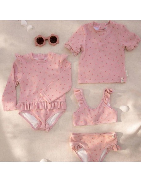 Едноделен костим за капење Light pink Sunny Flowers 74/80 - Little Dutch
