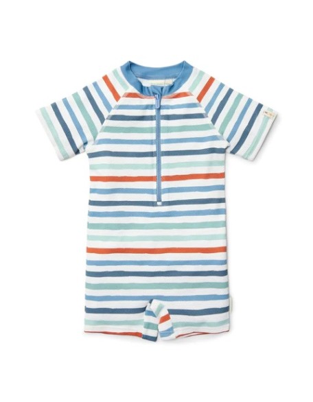 Едноделен костим за капење Seashells and Stripes 62/68 - Little Dutch