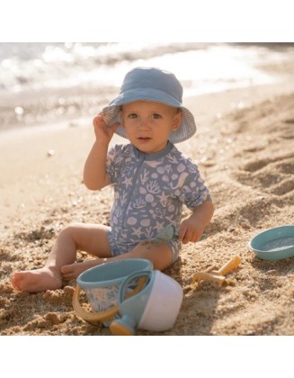 Едноделен костим за капење Light blue, Sea Life 62/68 - Little Dutch