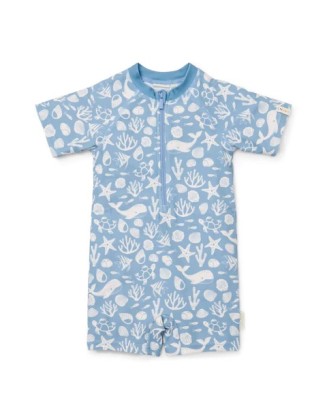 Едноделен костим за капење Light blue, Sea Life 62/68 - Little Dutch