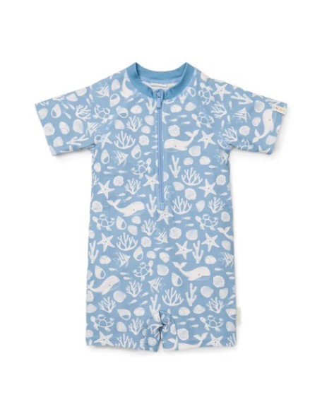 Едноделен костим за капење Light blue, Sea Life 74/80 - Little Dutch
