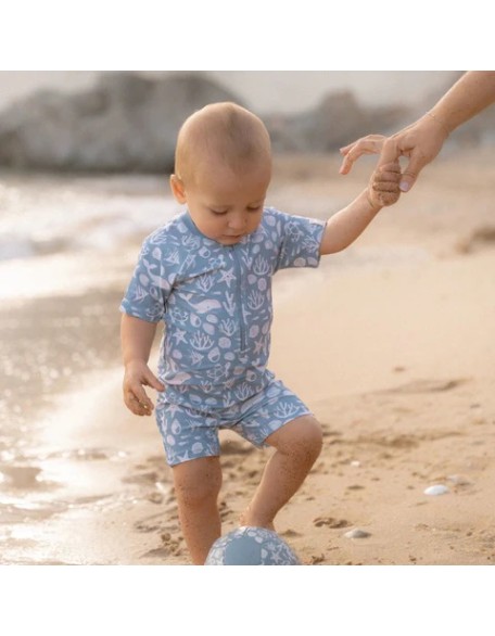 Едноделен костим за капење Light blue, Sea Life 62/68 - Little Dutch