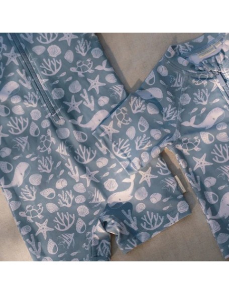 Едноделен костим за капење Light blue, Sea Life 62/68 - Little Dutch