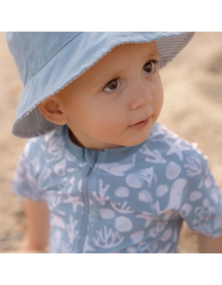 Едноделен костим за капење Light blue, Sea Life 62/68 - Little Dutch