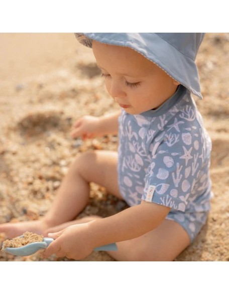 Едноделен костим за капење Light blue, Sea Life 62/68 - Little Dutch