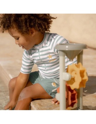 Шорцеви за капење Green Seashells and Stripes 62/68 - Little Dutch