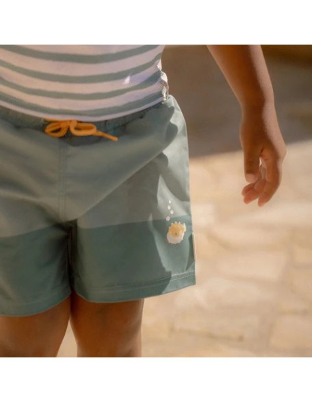 Шорцеви за капење Green Seashells and Stripes 62/68 - Little Dutch