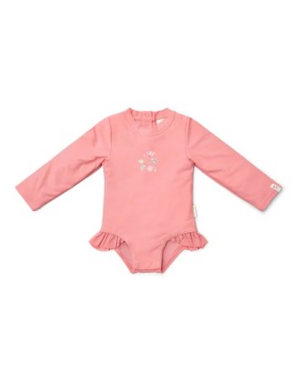 Едноделен костим за капење Pink Sunny Flowers 74/80 - Little Dutch