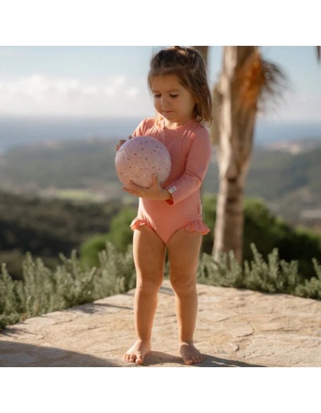 Едноделен костим за капење Pink Sunny Flowers 74/80 - Little Dutch